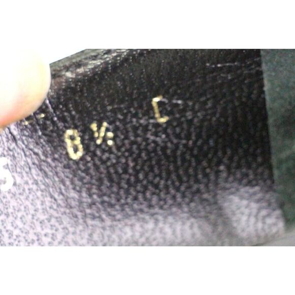 Salvatore Ferragamo BLACK REAL LEATHER VELVET MID HEEL CLASSIC PUMP SHOES 8.5C - Picture 7 of 13